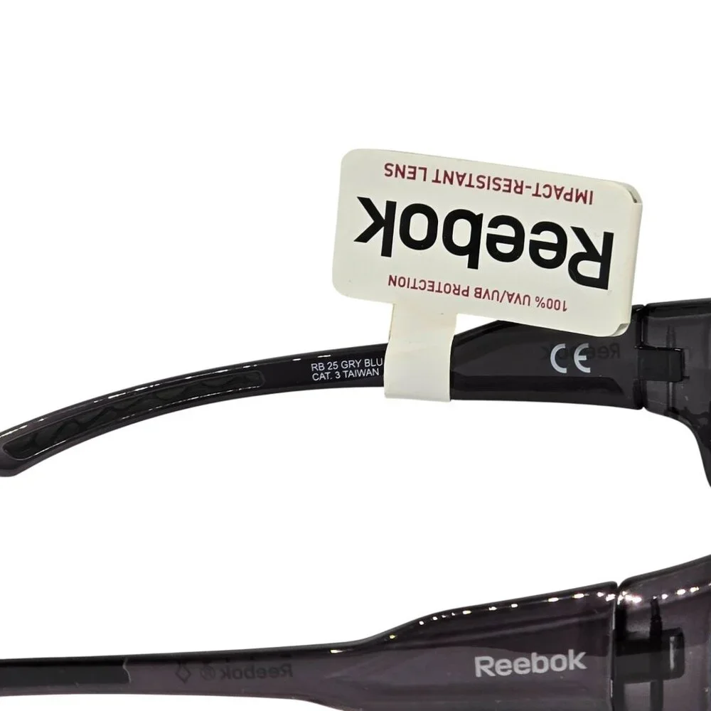 Reebok Impact-Resistant Sunglasses With 100% UV Protection RB 25 Gray & Blue Len
